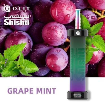 Vape Hookah & E-Cigarette – 30,000 Puffs, Grape & Mint Flavor