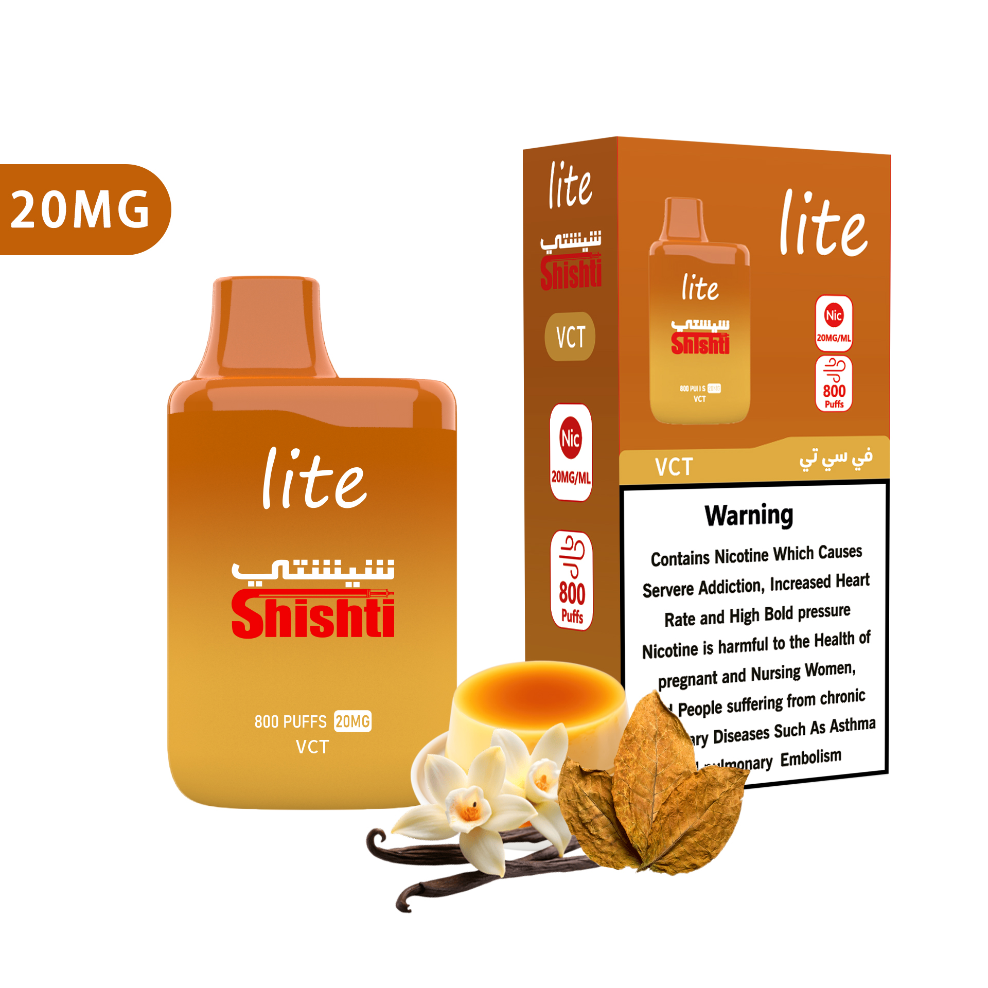 VAPE SHISHTI LITE VCT 20MG 800 PUFFS