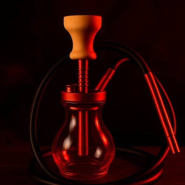 Red jar hookah with bag