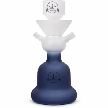 Mini glass shisha, gray and white color